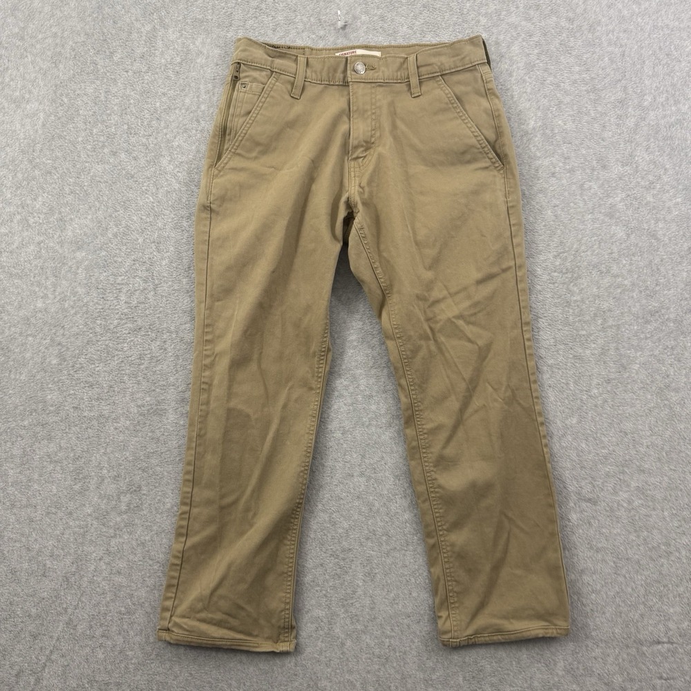 Signature by Levi Strauss‎ & Co. Jeans Men's 29x26 Tan Beige Straight Athletic
